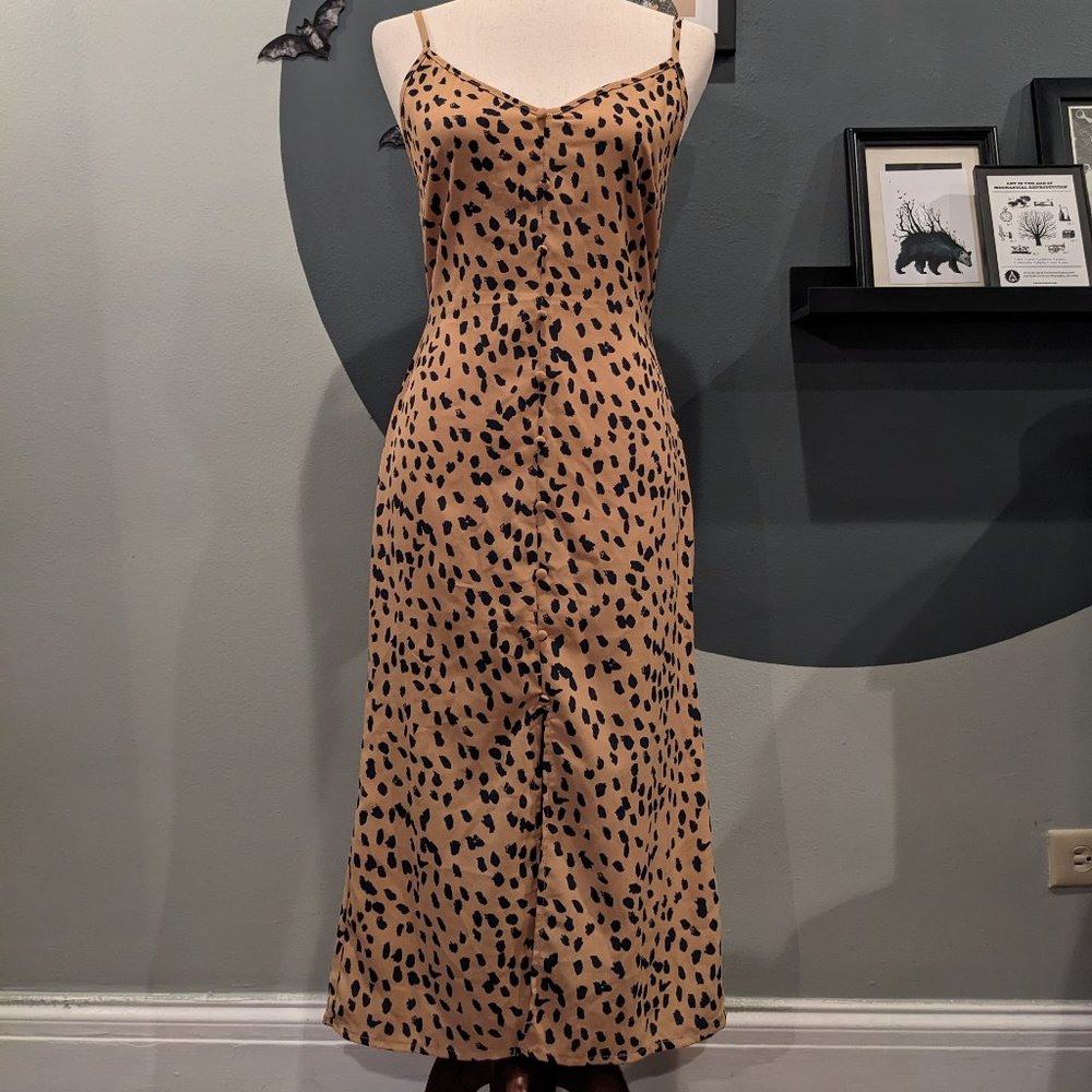Bohemian Animal Print Dress - Unknown Brand - Size M